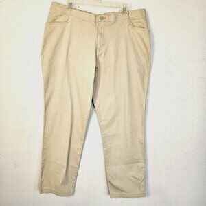 Lee Riders Women  Western Straight Leg Khaki Jeans  Size 18W